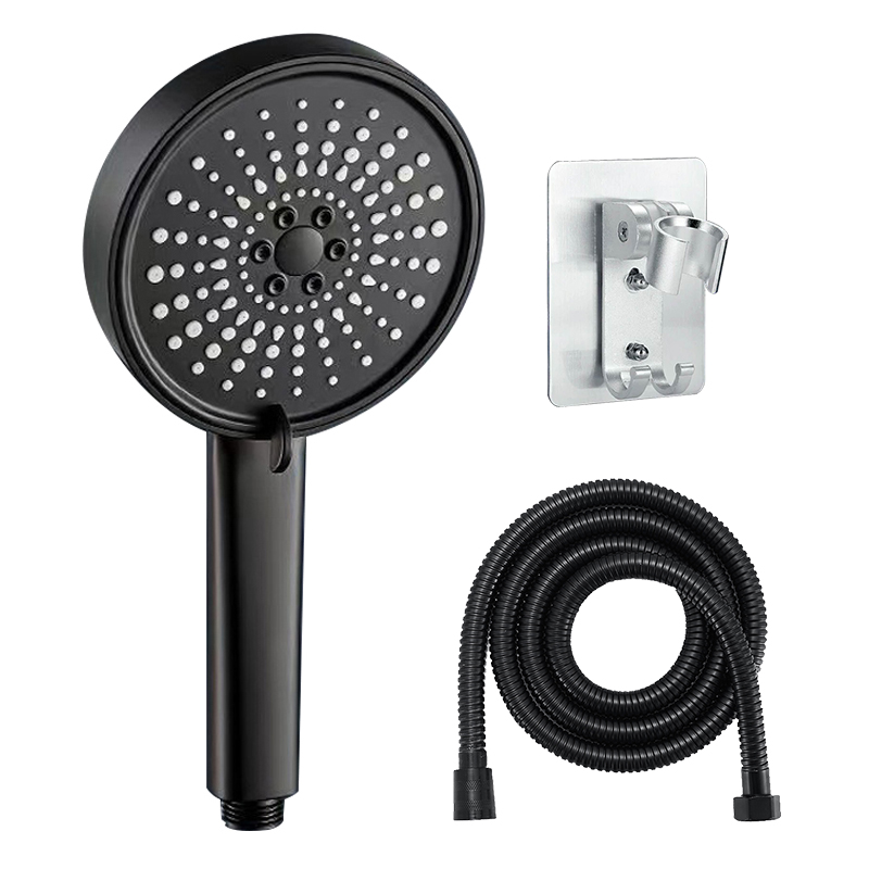 Home Bathroom Accessories - 5モードシャワーヘッドシャワーヘッドセット大型ラウンド高圧ポータブル節水レインアーティチョーク浴室蛇口アクセサリーセットトイレ