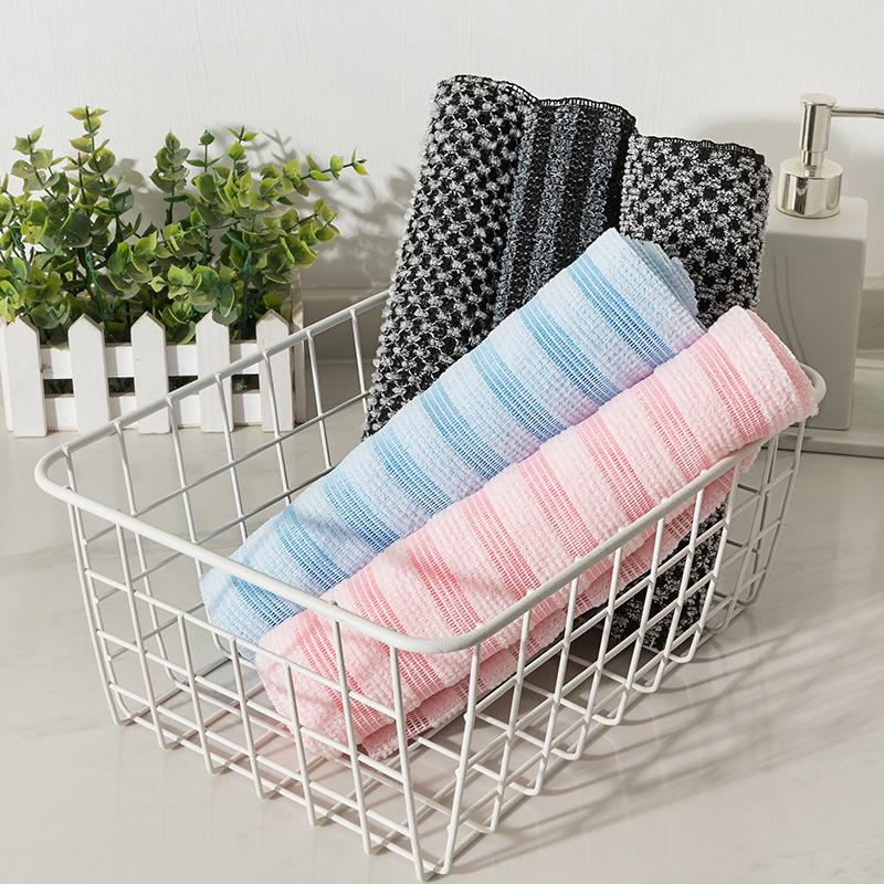 Home Bathroom Accessories - 新登場 1枚入り 日本風角質除去バスタオル 柔らかく速乾性のある質感で、家庭の浴室での毎日のシャワー使用に最適なバスアクセサリー