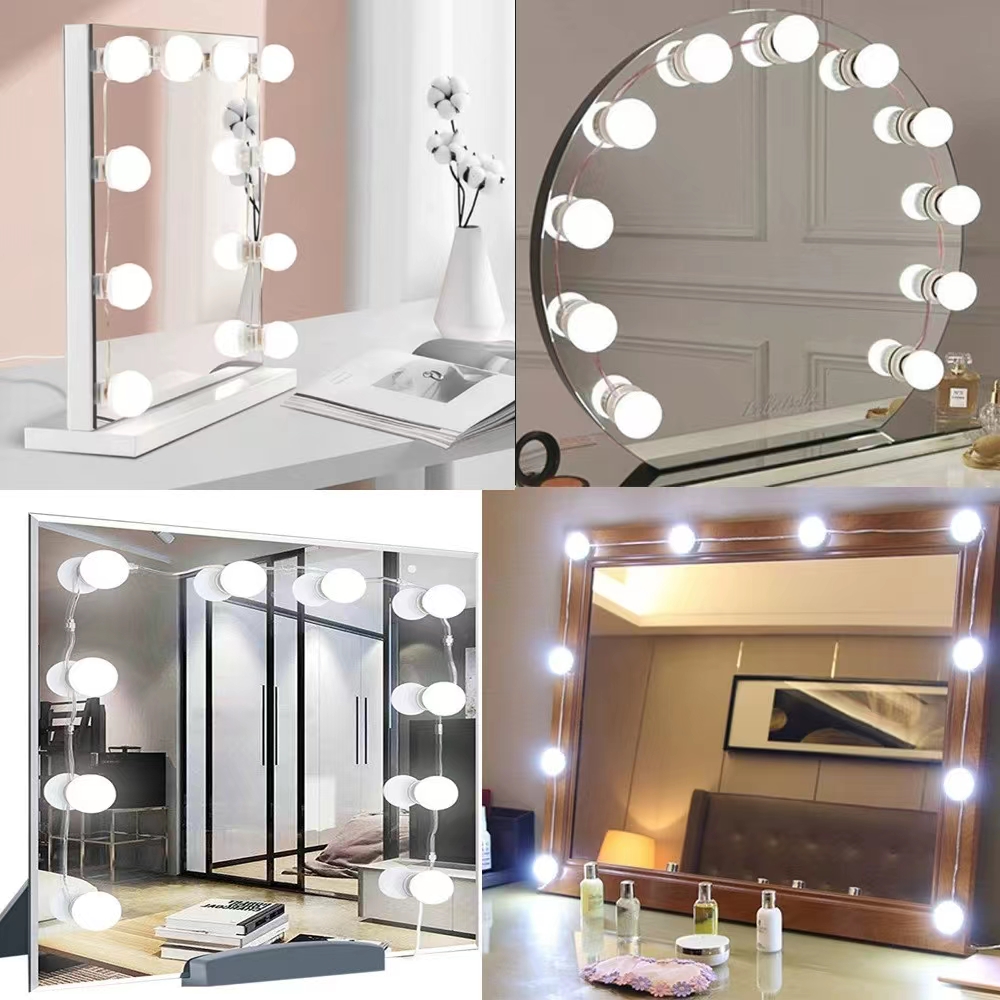 Home Bathroom Vanity - LEDライトペーストミラー化粧電球、化粧鏡バニティLED 5v 2A電球、LEDランプUSB化粧品照明テーブル、10個