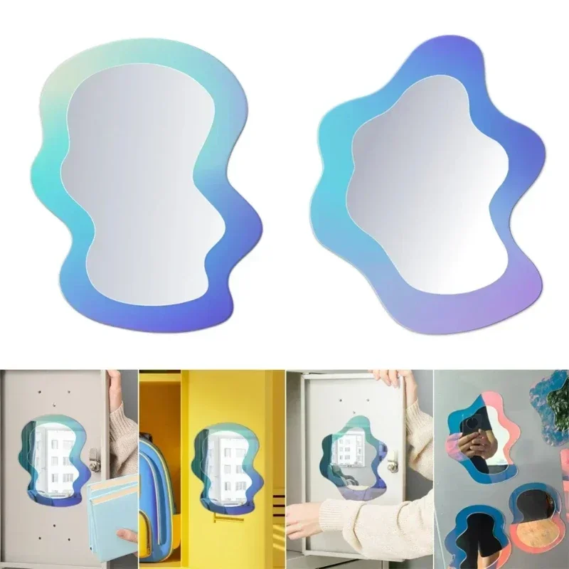 Home Essentials Bathroom Cabinet - 磁気幾何学模様ミラー クリエイティブな家庭必需品 新学期 浴室 冷蔵庫 キャビネット装飾用
