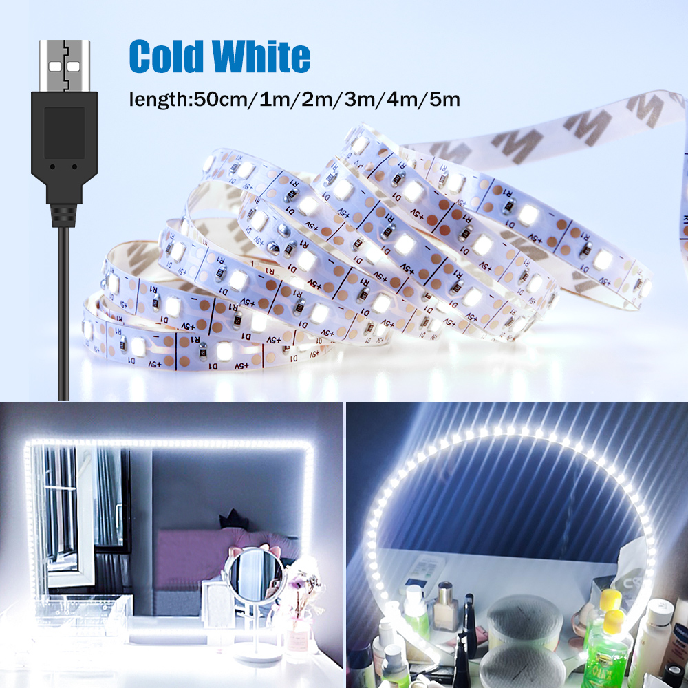 Home Bathroom Vanity - DC5V LED 化粧鏡ライトストリップ USB ドレッシングテーブルランプ LED