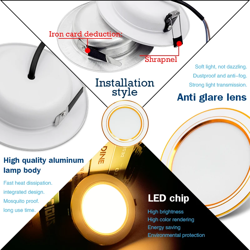 10 ピース/ロット Led ダウンライト AC 220V  - Home Of The Year Bathroom のレビューと価格