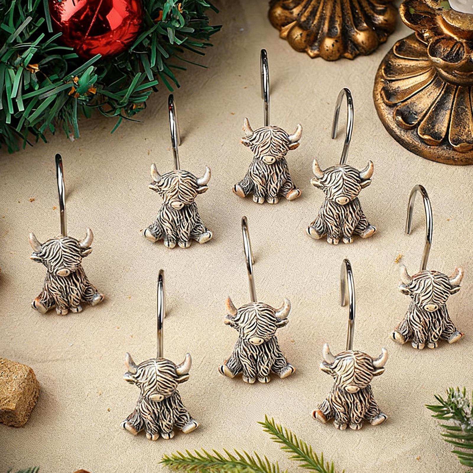 シャワーハンガーフック 12 個入り素朴な防錆面白いかわいい - Home Bathroom Accessories のレビューと価格