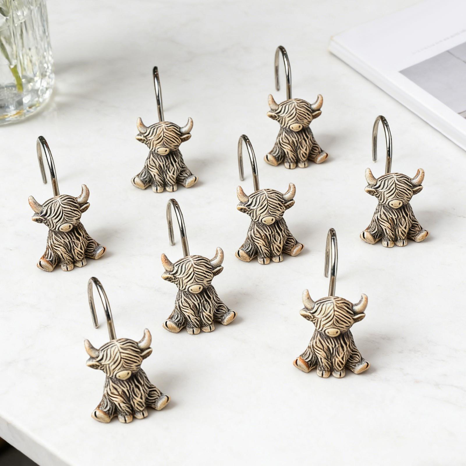 シャワーハンガーフック 12 個入り素朴な防錆面白いかわいい - Home Bathroom Accessories のレビューと価格