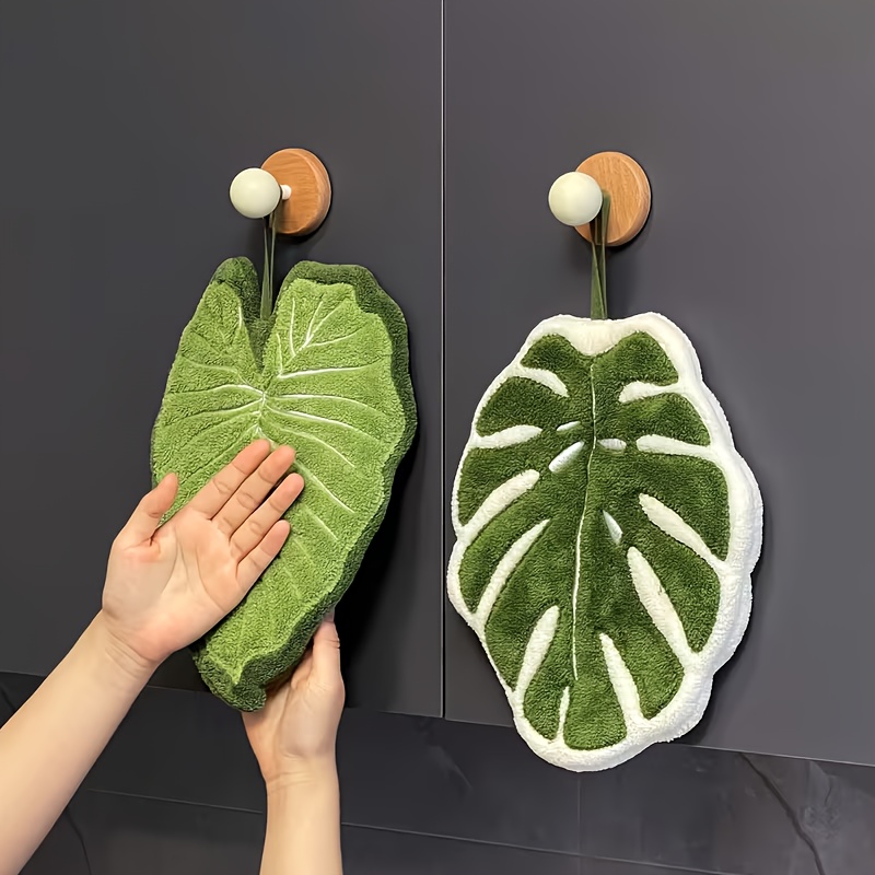 リーフハンドタオル バスルームアクセサリー 吸水性キッチンタ - Home Bathroom Accessories のレビューと価格
