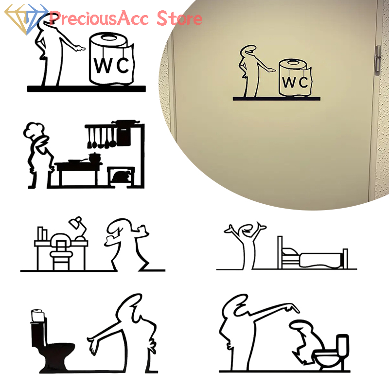 La Linea ミニマリスト ラインアート ステッカー 寝 - Home Bathroom Door Design のレビューと価格