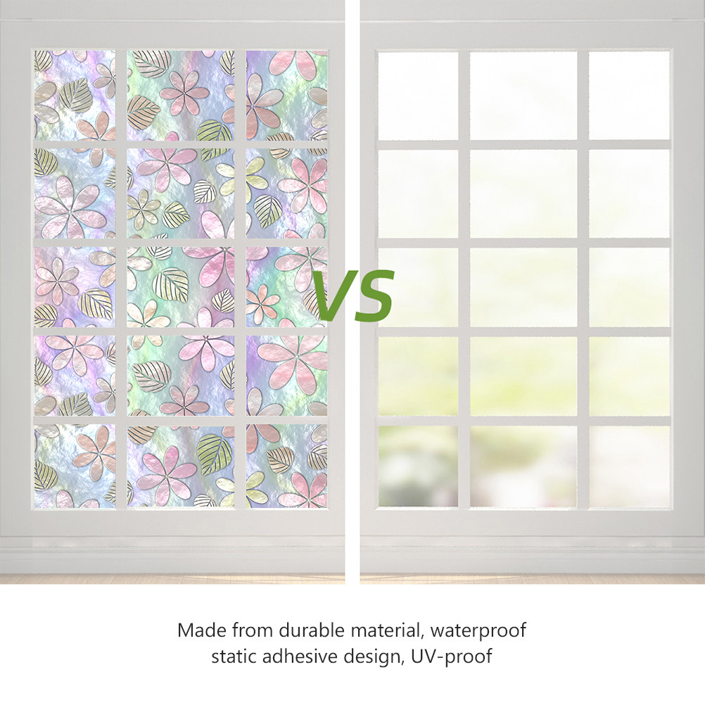 家の装飾用フロストウィンドウフィルム静電ステッカー PVC装 - Home Bathroom Window のレビューと価格