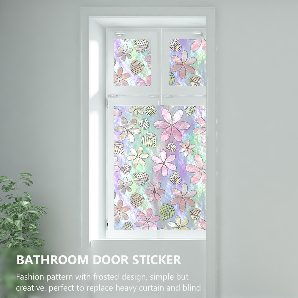 家の装飾用フロストウィンドウフィルム静電ステッカー PVC装 - Home Bathroom Window のレビューと価格
