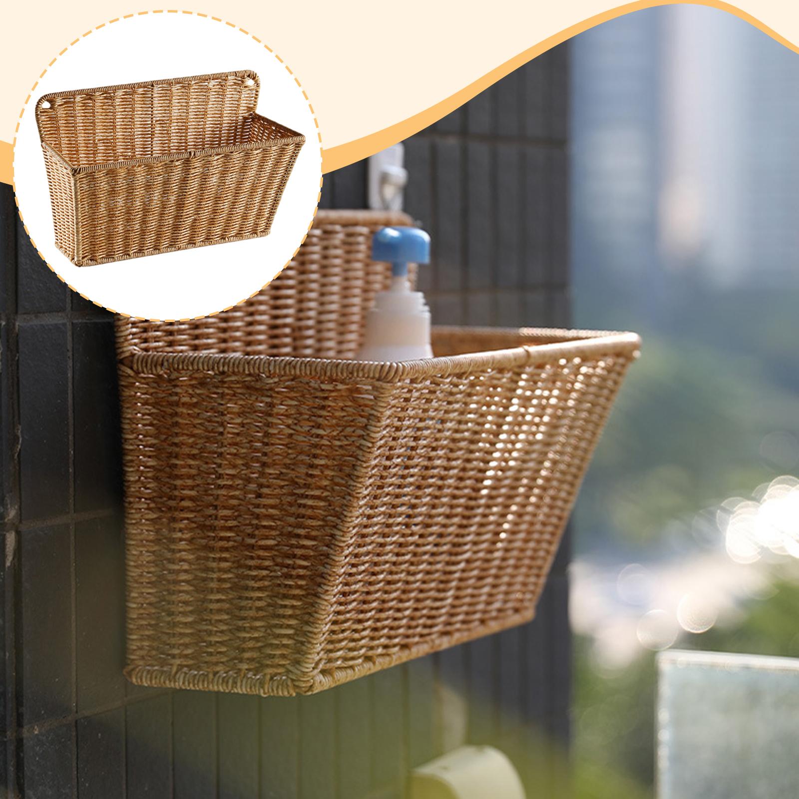 スカンジナビアスタイルの織り収納バスケット壁掛けオーガナイザ - Home Essentials Bathroom Organizer のレビューと価格
