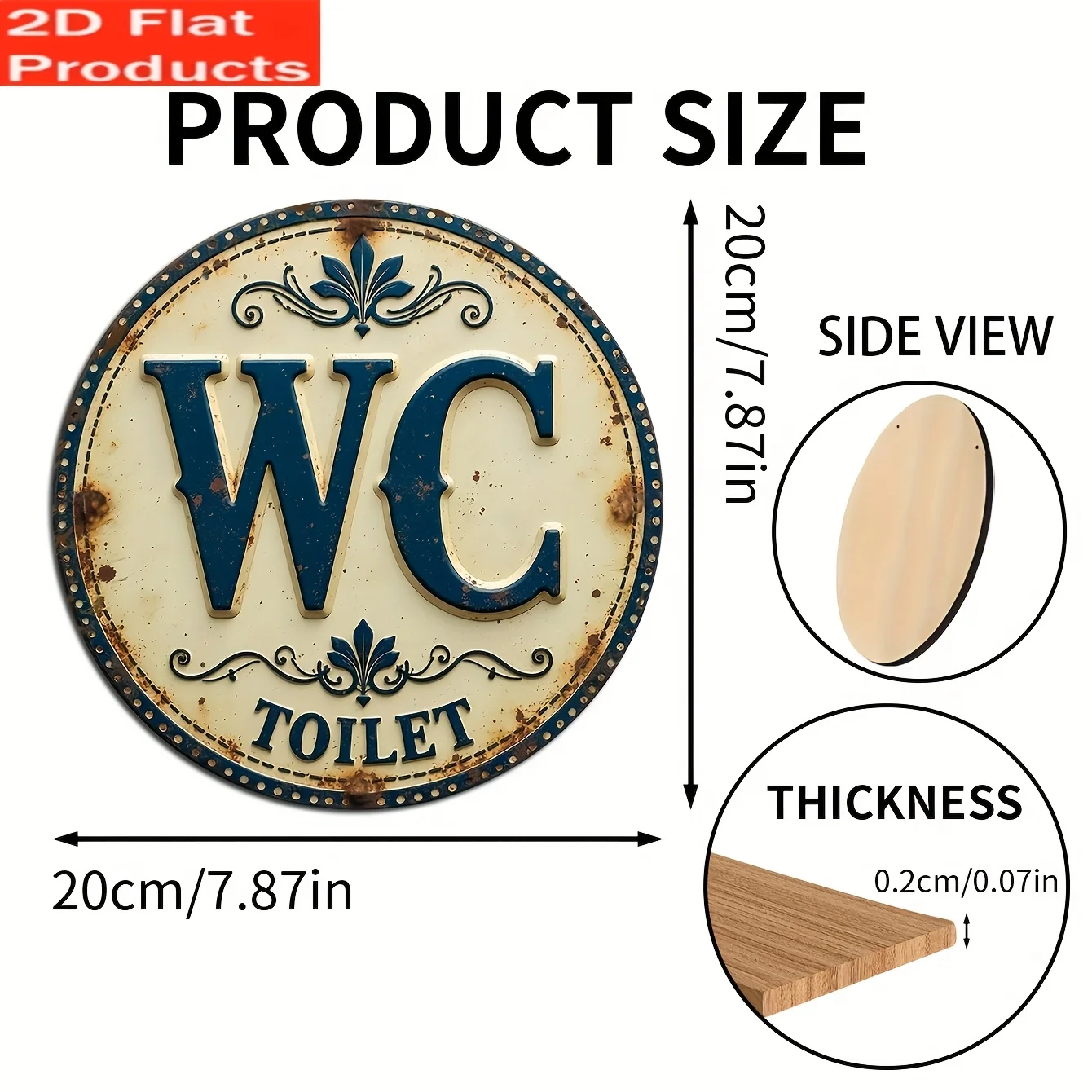 レトロな木製バスルームサイン、家庭、カフェ、レストランに最適 - Home Of The Year Bathroom のレビューと価格