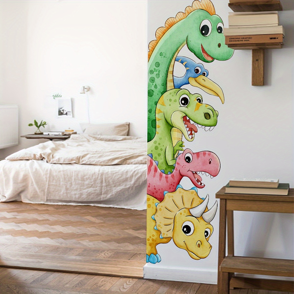 1枚入り手描き恐竜漫画ウォールステッカー、自己粘着PVCホー - Home One Bathroom のレビューと価格