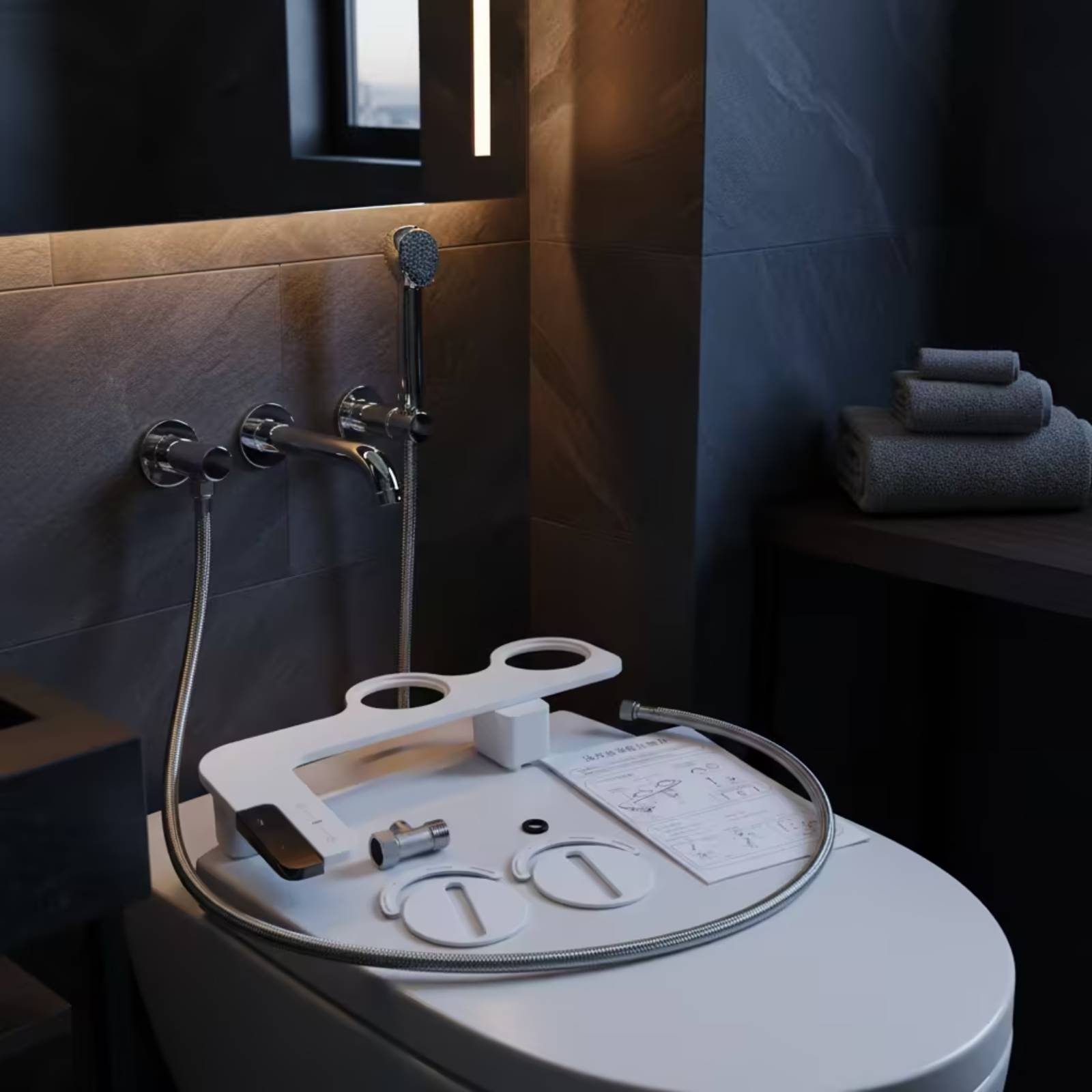 サイドコントロールパネル付きビデ、薄型デザイン、ビデシートア - Home Bathroom Accessories のレビューと価格