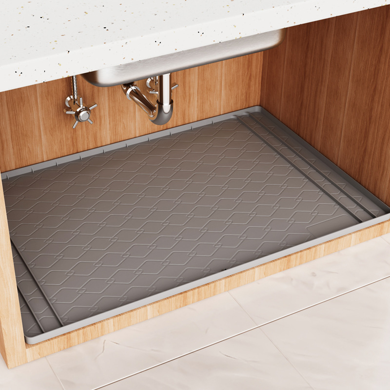 シリコン製シンク下マット キッチン必需品ガジェット、棚ライナ - Home Essentials Bathroom Cabinet のレビューと価格