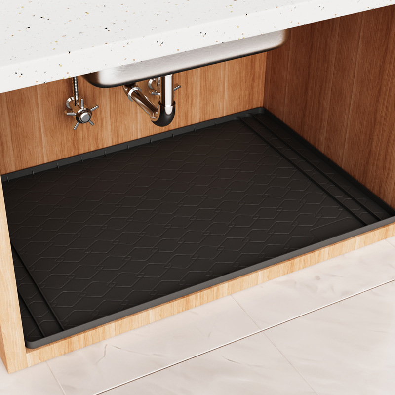 シリコン製シンク下マット キッチン必需品ガジェット、棚ライナ - Home Essentials Bathroom Cabinet のレビューと価格