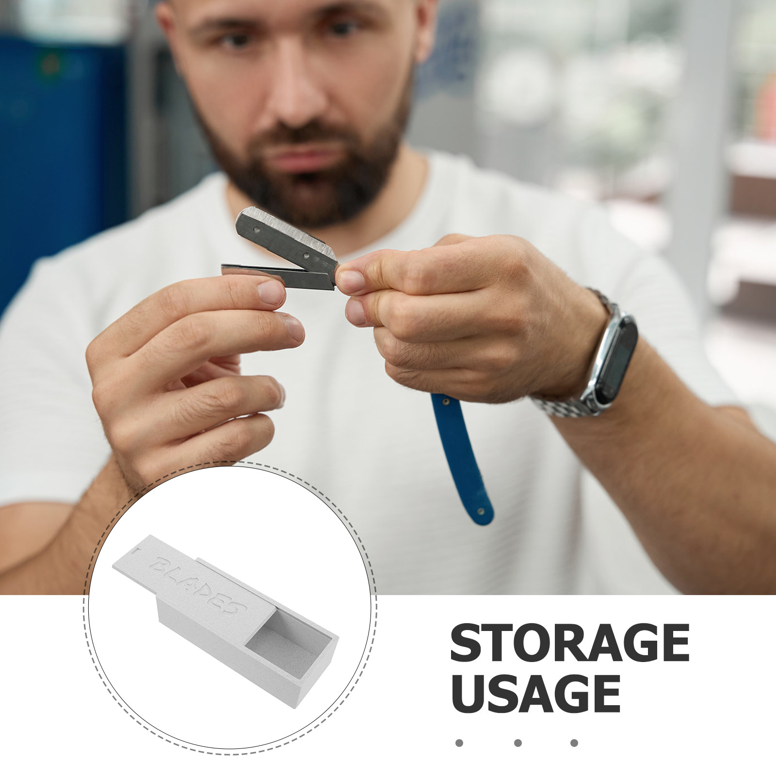 白い二重コンパートメントの刃収納ケース、家庭用浴室や理髪店用 - Home One Bathroom のレビューと価格