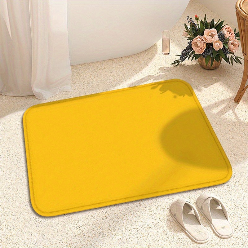 1枚入り 純黄色柄 ドアマット キッチンラグ 滑り止め ポッ - Home Bathroom Door Design のレビューと価格