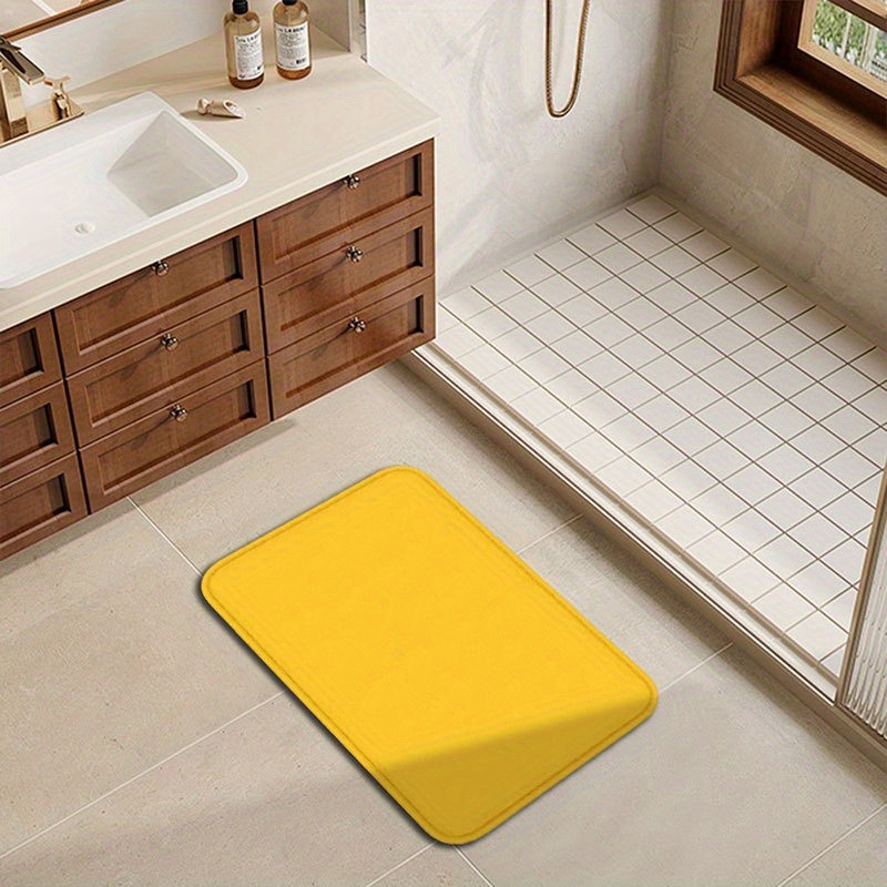 1枚入り 純黄色柄 ドアマット キッチンラグ 滑り止め ポッ - Home Bathroom Door Design のレビューと価格