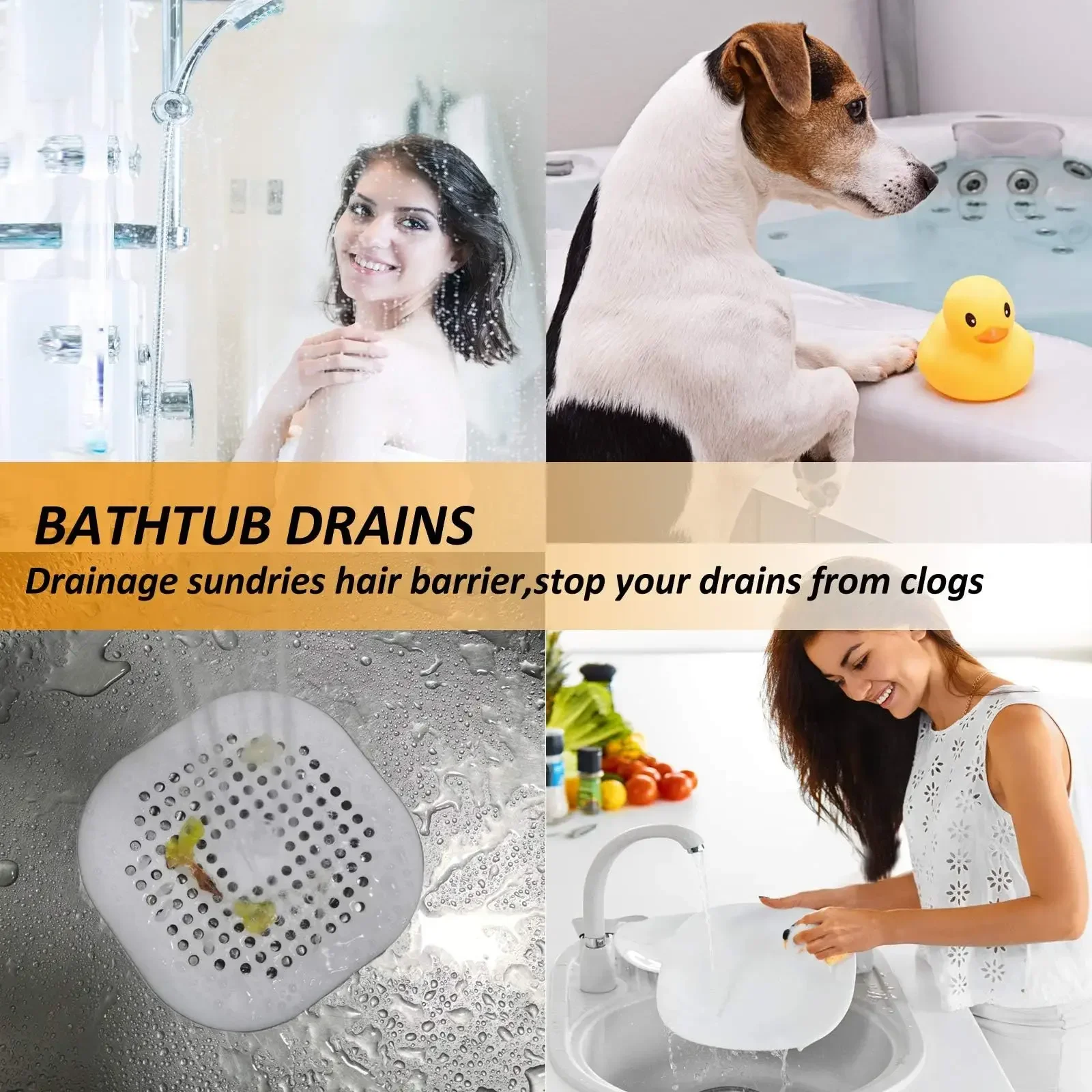 プラグストッパーキッチン下水道シリコーン浴室床浴槽水フィルタ - Home Bathroom Sink のレビューと価格