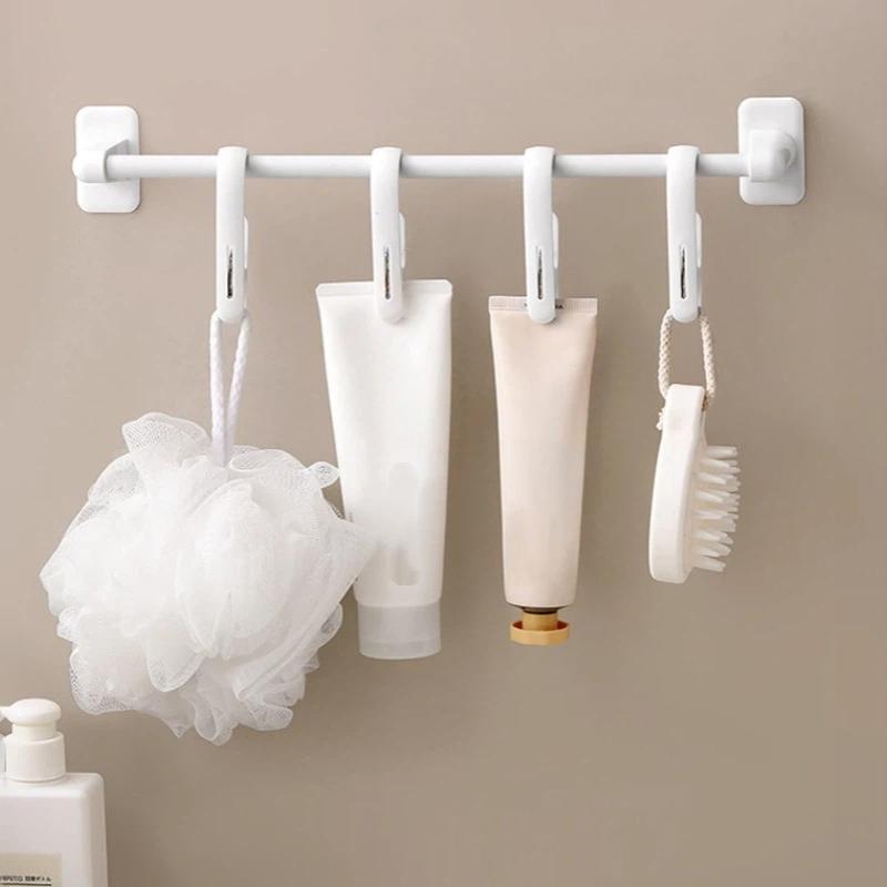 多目的吊り下げクリップフックポータブルプラスチッククランプ家 - Home Bathroom Supplies のレビューと価格
