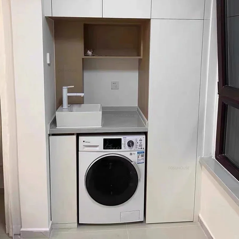 洗面台バルコニー洗濯機用洗面器家庭用セラミックバスルームシン - Home Bathroom Sink のレビューと価格