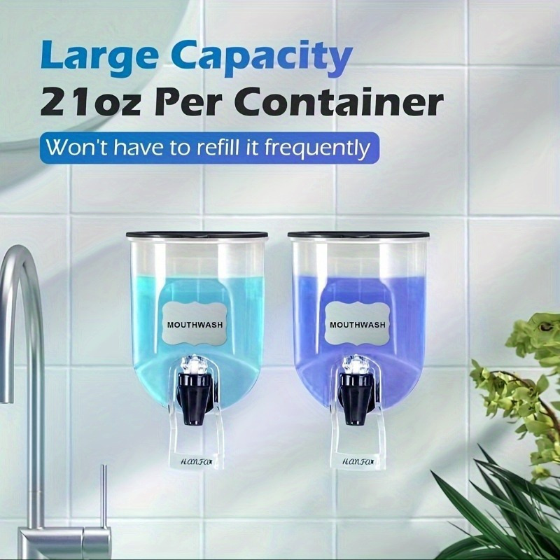 2個入り 600ml マウスウォッシュディスペンサー 浴室用 - Home Bathroom Accessories のレビューと価格