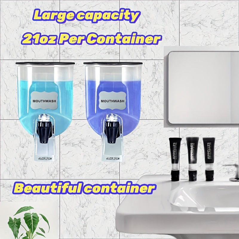 2個入り 600ml マウスウォッシュディスペンサー 浴室用 - Home Bathroom Accessories のレビューと価格