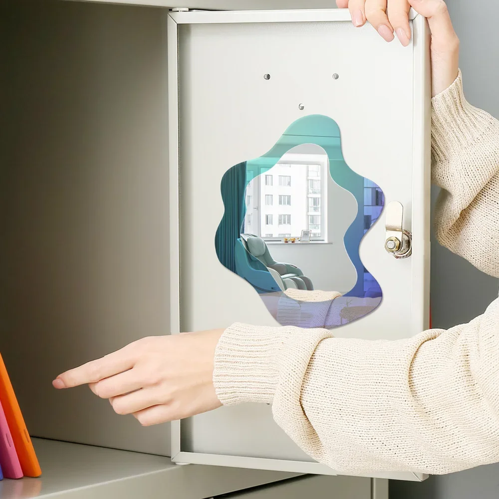 新しい磁気幾何学模様ミラー、ロッカー、学校、浴室、冷蔵庫、キ - Home Essentials Bathroom Cabinet のレビューと価格