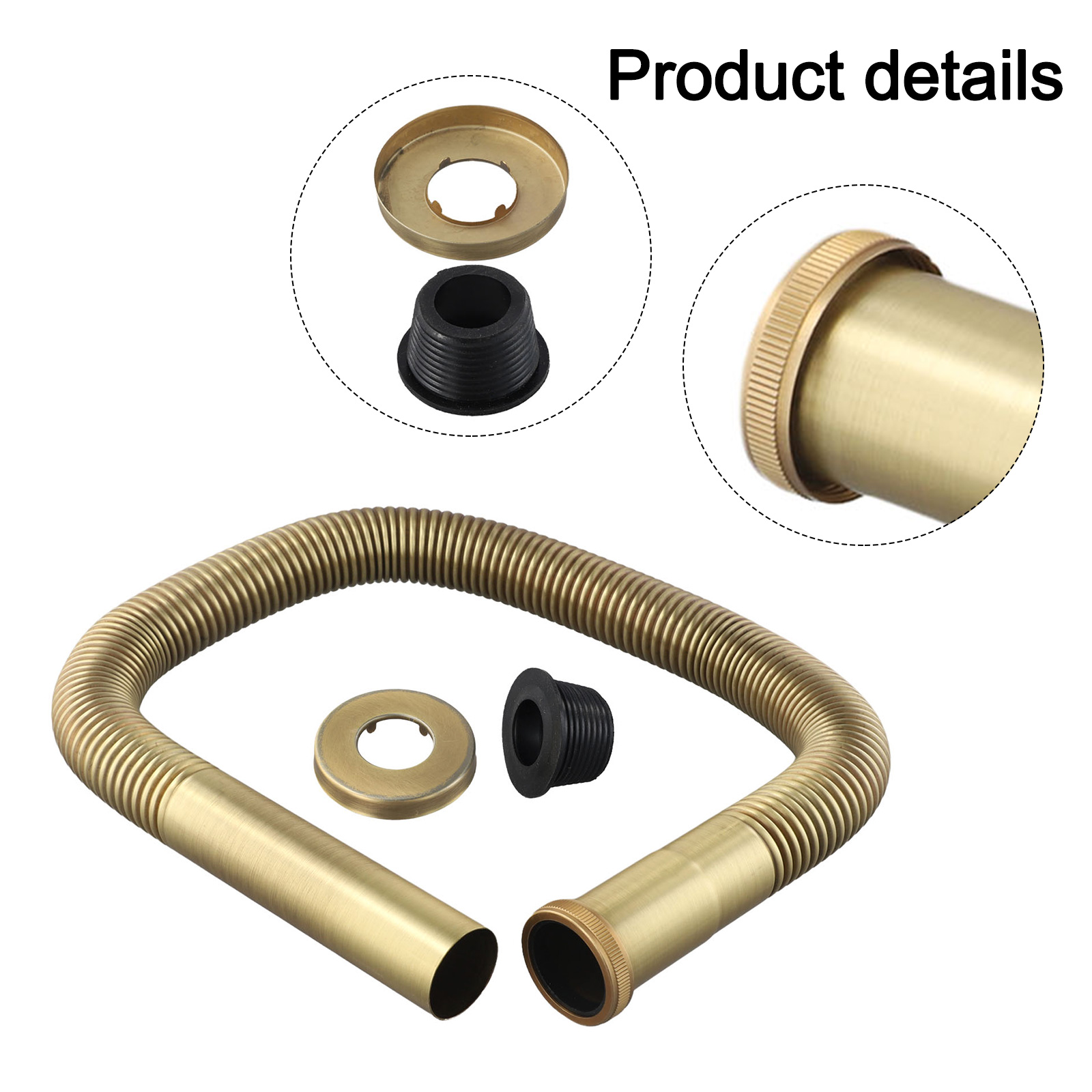 1pc フレキシブルホース真鍮ホースサイフォン柔軟なシンク排 - Home Bathroom Sink のレビューと価格
