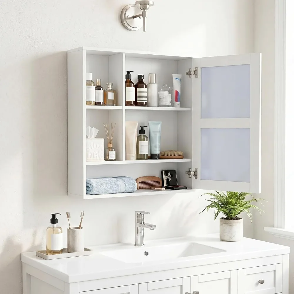 壁掛け式バスルームミラーキャビネット、収納棚とオープンコンパ - Bathroom Cabinet Mirror のレビューと価格