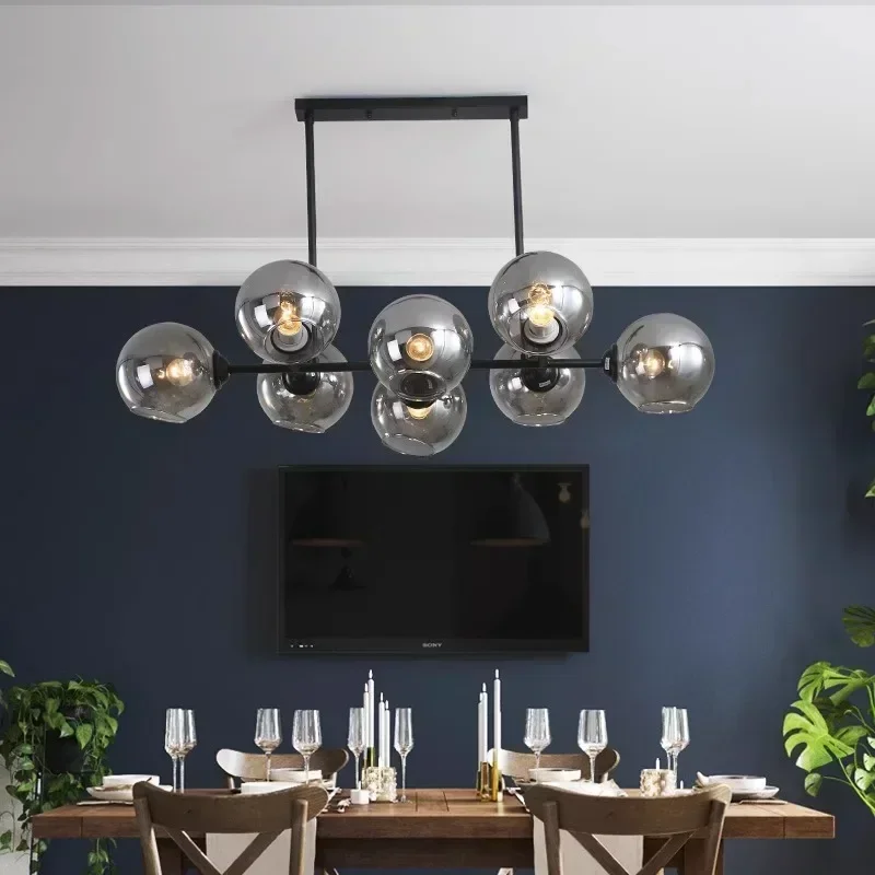グレーガラス LED ペンダントライトリビングルームシャンデ - Home Of The Year Bathroom のレビューと価格