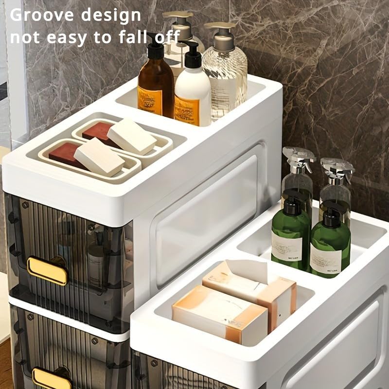 3段式超薄型プラスチック収納キャビネット、バスルーム用ニッチ - Next Home Bathroom Unit のレビューと価格