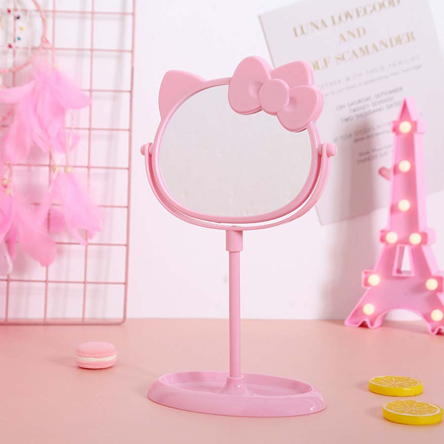 ハローキティ漫画風メイクアップミラー、卓上化粧鏡、家庭用 - Home Bathroom Vanity のレビューと価格