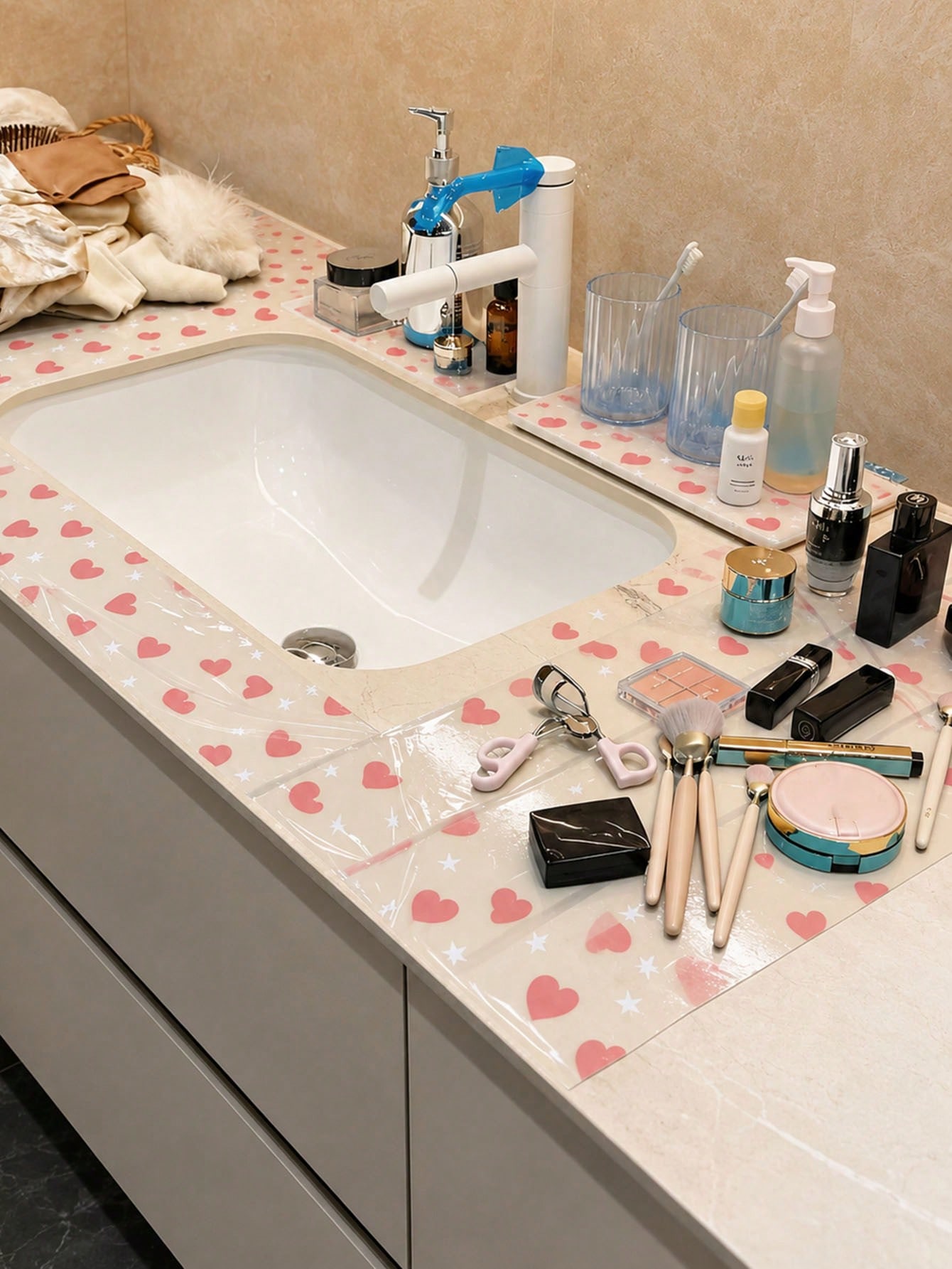 133枚入り使い捨て便座カバー、防水便座保護フィルム、ハート - Home Bathroom Supplies のレビューと価格