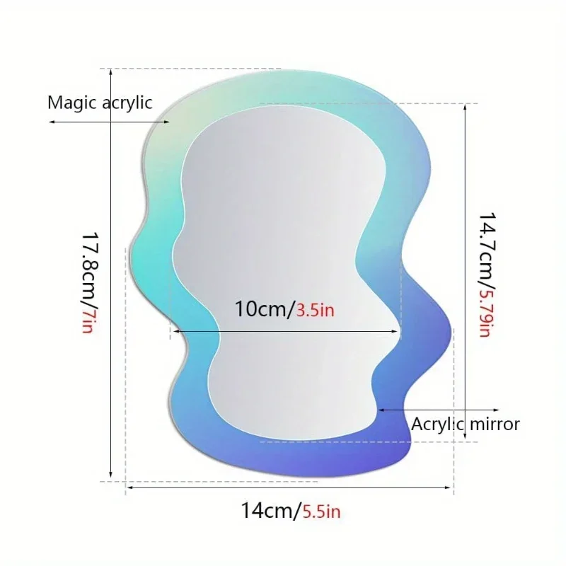 磁気幾何学模様ミラー クリエイティブな家庭必需品 新学期 浴 - Home Essentials Bathroom Cabinet のレビューと価格