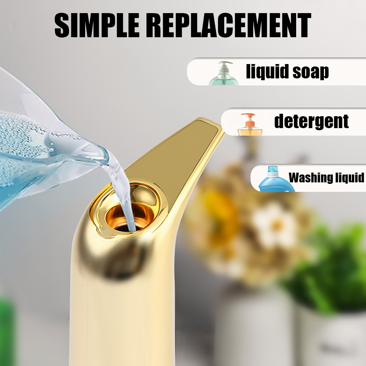 大容量13.53オンス（400ml）赤外線センサー式非接触自 - Home Needs Bathroom Cleaning のレビューと価格
