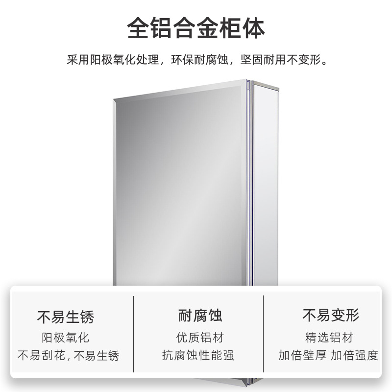 浴室鏡、収納キャビネット、アルミ合金収納、吊り下げキャビネッ - Bathroom Cabinet Mirror のレビューと価格