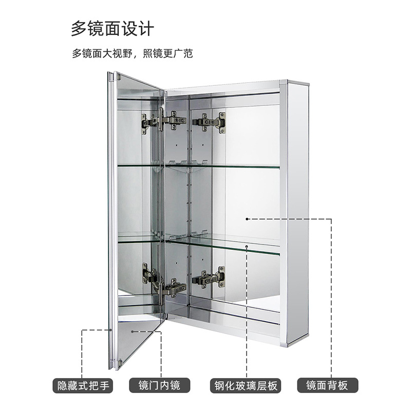 浴室鏡、収納キャビネット、アルミ合金収納、吊り下げキャビネッ - Bathroom Cabinet Mirror のレビューと価格