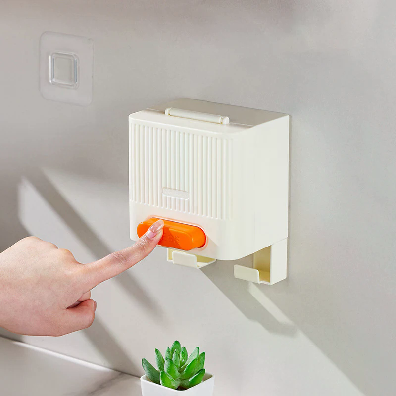 プレス綿棒ボックス自動ディスペンサー綿棒コンテナボックス防塵 - Home One Bathroom のレビューと価格
