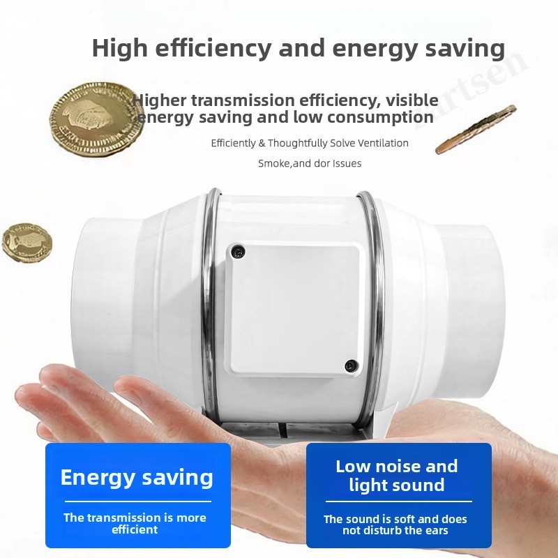 排気ファン家庭用サイレントインラインパイプダクトファン浴室2 - Home Bathroom Vent のレビューと価格