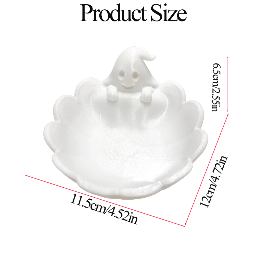 マットホワイトの3Dキュートなゴースト型ジュエリートレイ、ゴ - Home Essentials Bathroom Organizer のレビューと価格