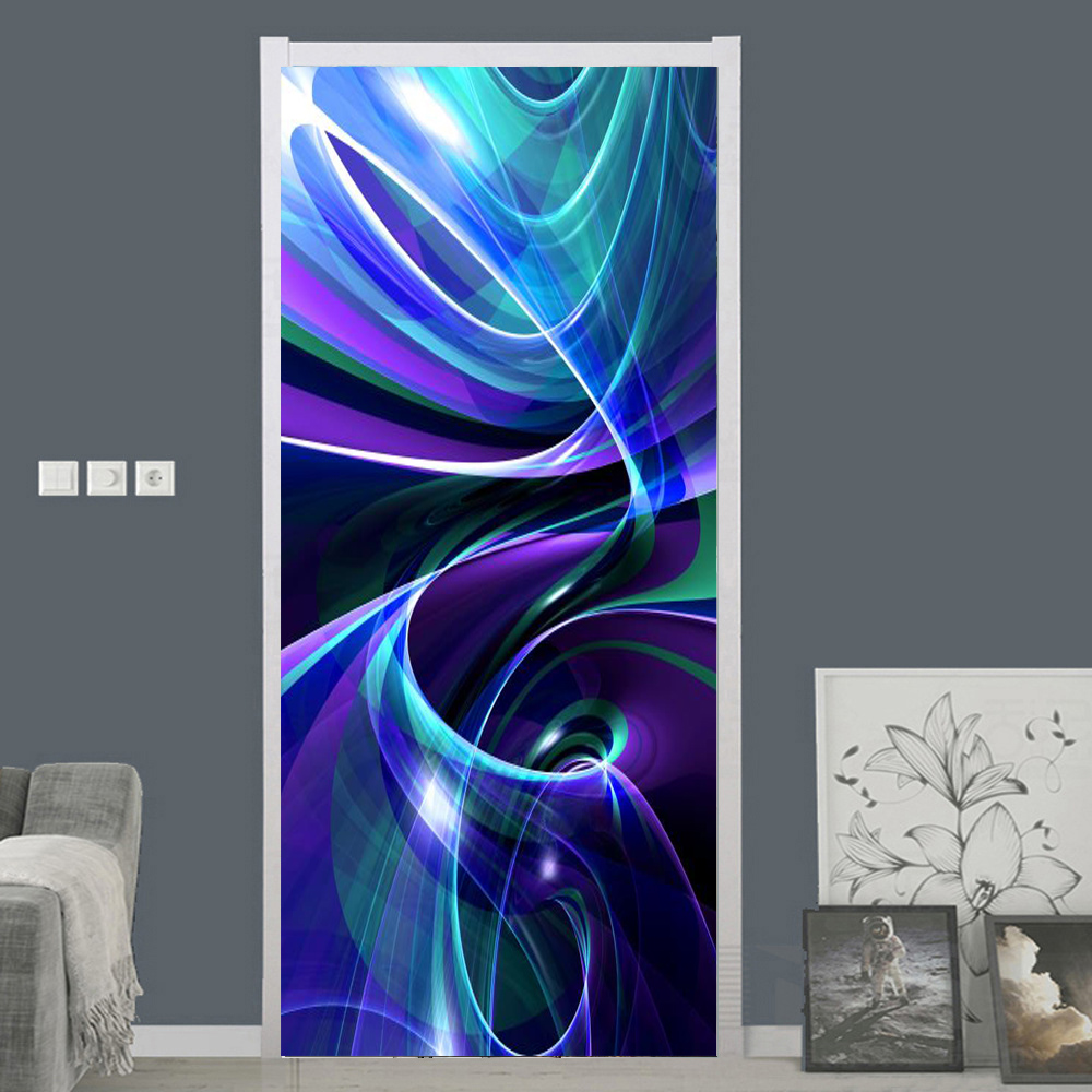 白バラの花の壁紙ドア自己粘着ホームデザインドアカバー寝室の浴 - Home Bathroom Door Design のレビューと価格