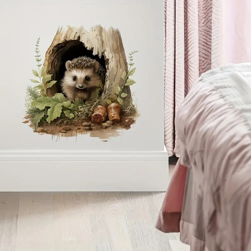 小さなハリネズミの穴が付いた装飾的なウォールステッカー,トイ - Home Bathroom Door Design のレビューと価格