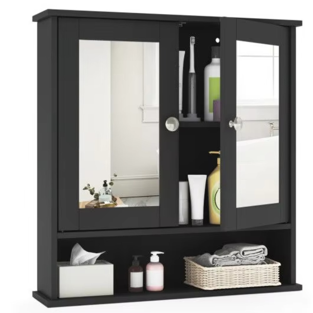 バスルーム壁掛けオーガナイザー ミラーキャビネット付き バス - Bathroom Cabinet Mirror のレビューと価格