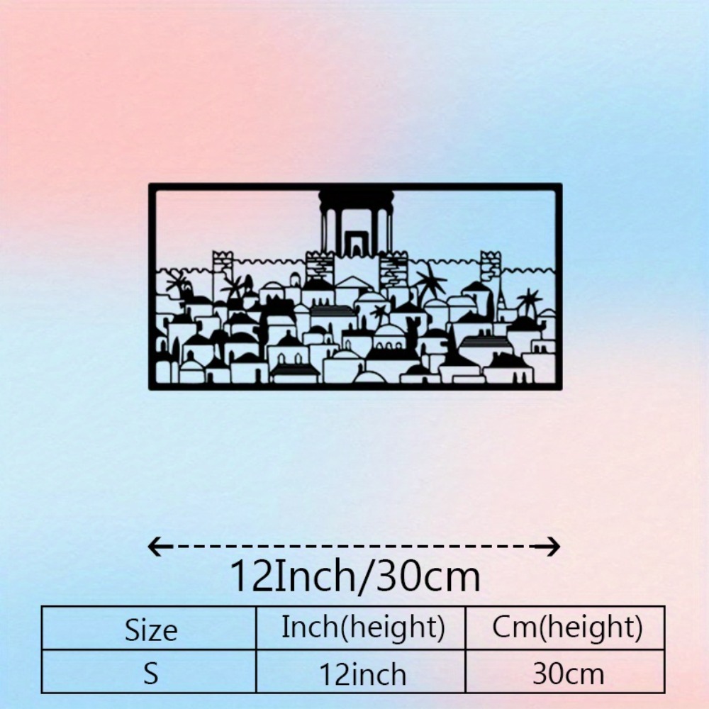 CIFBUY 金属製ウォールアート エルサレム壁画像 ユダヤ - Home & Bathroom Building Products Pte Ltd のレビューと価格