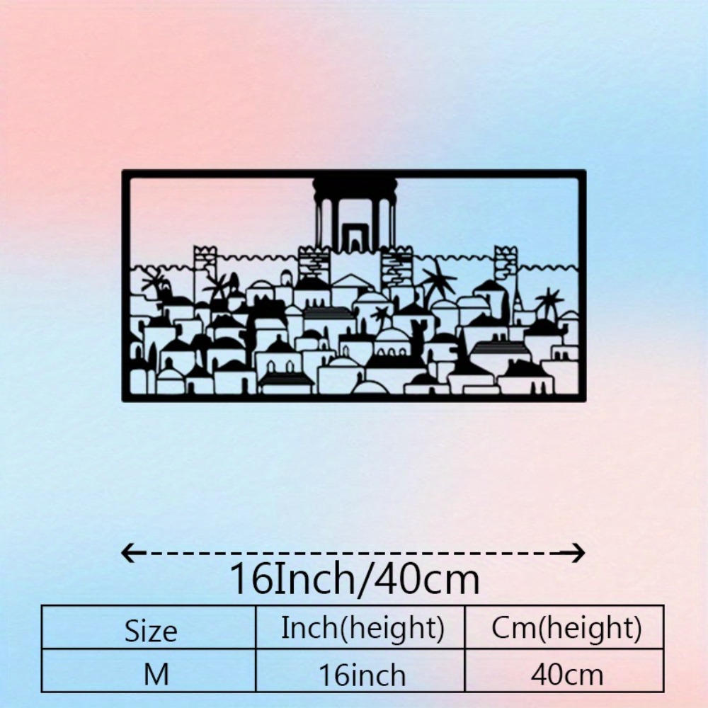 CIFBUY 金属製ウォールアート エルサレム壁画像 ユダヤ - Home & Bathroom Building Products Pte Ltd のレビューと価格