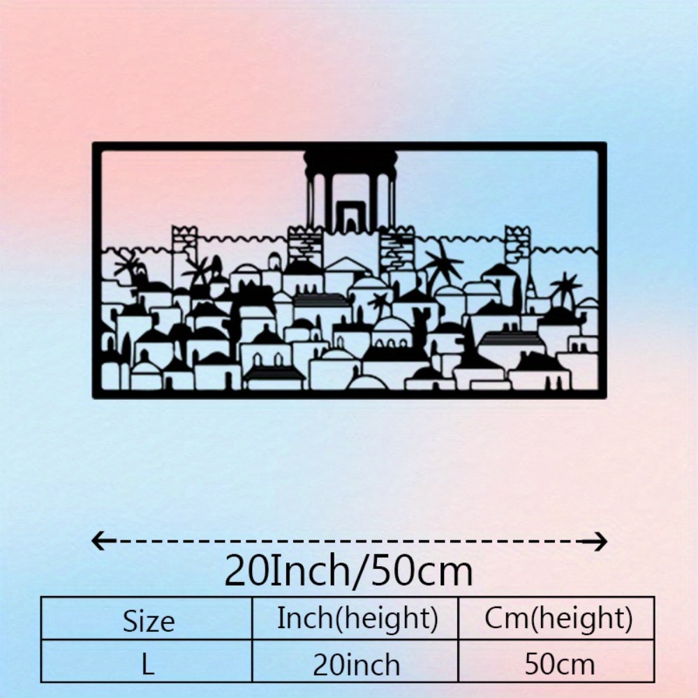 CIFBUY 金属製ウォールアート エルサレム壁画像 ユダヤ - Home & Bathroom Building Products Pte Ltd のレビューと価格